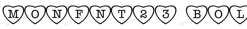MonFnt23 Bold Italic字体转换
